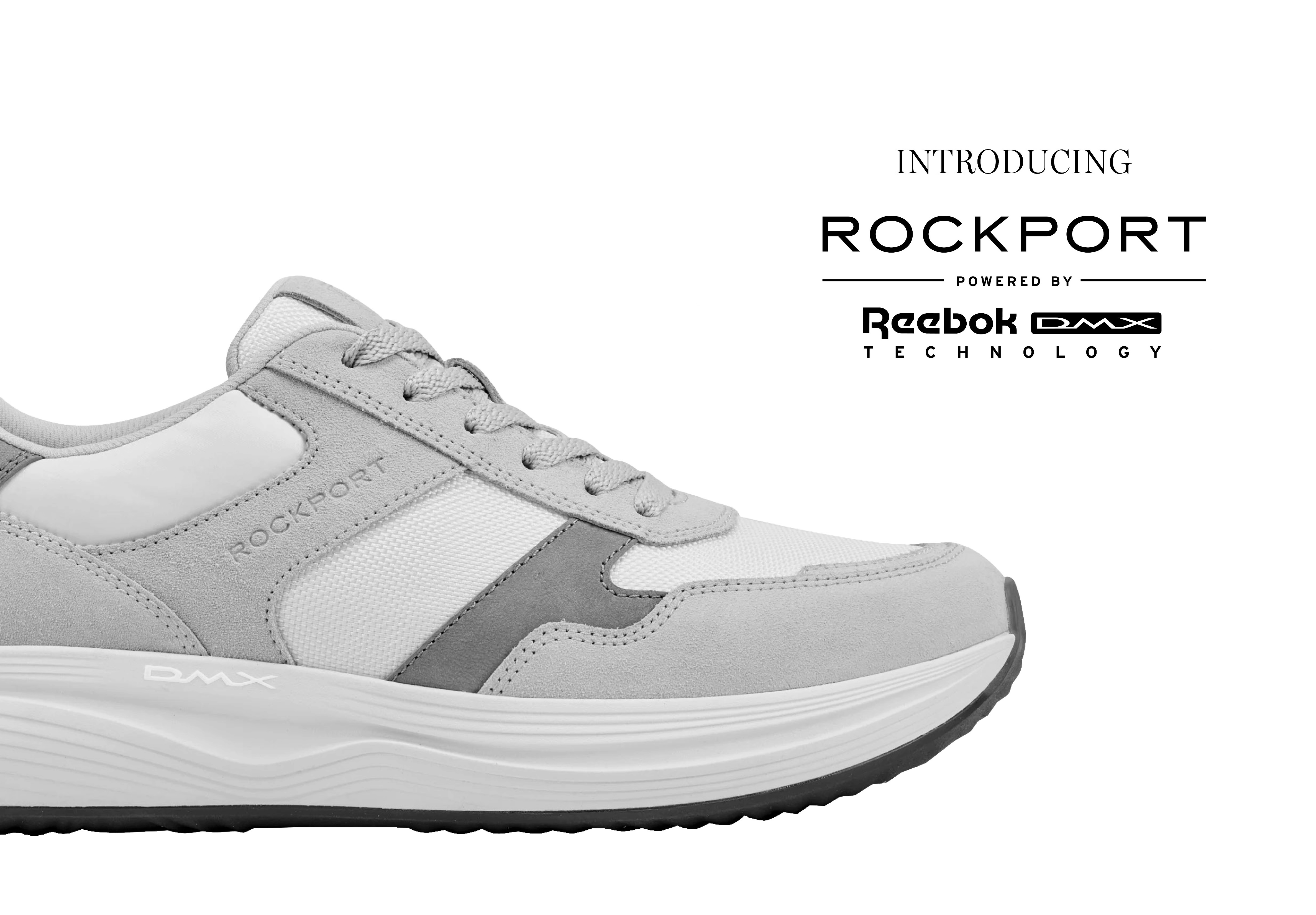AN ALL NEW HIGH-PERFORMANCE COMFORT FOOTWEAR COLLECTION. ROCKPORT'S TIMELESS STYLE ENHANCED WITH REEBOK DMX TECHNOLOGY.